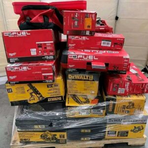 Alternative view of DeWALT and Milwaukee tools pallets